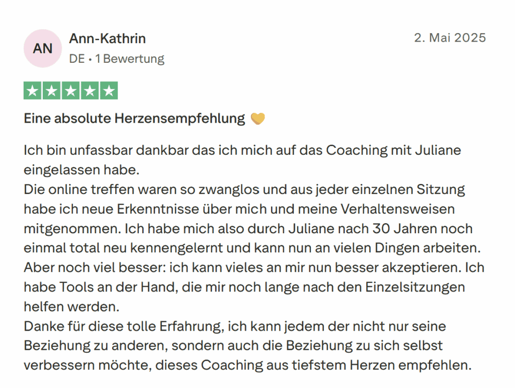 Transformative Coaching mit Juliane Steffen, persönliche Entwicklung und Zielerreichung, Online-Coaching für nachhaltigen Erfolg.